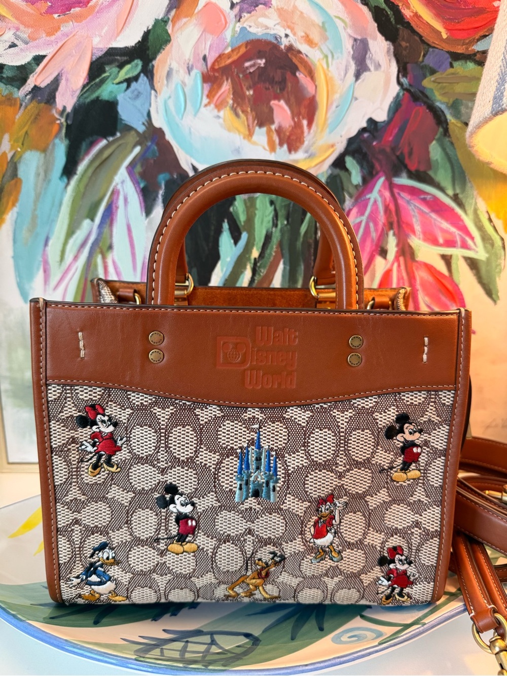 Coach Disney X Coach Rogue 25 In Signature Textile Jacquard With Mickey Mouse - Picture 2 of 16